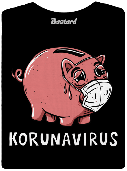 Korunavirus v kasičce dámské tričko premium Black