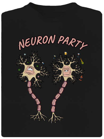 Neuron party dětské sportovní tričko Black