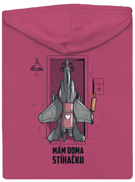 Stíhačka dámská mikina na zip Magenta