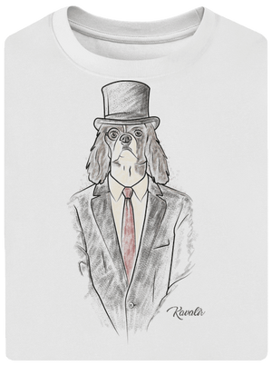 Kavalír unisex tričko oversized White