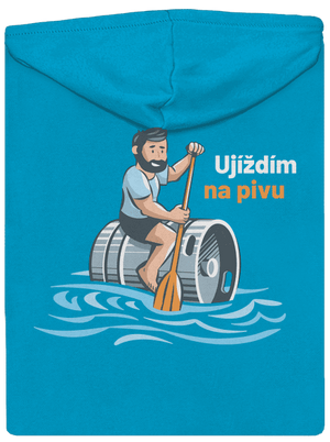 Ujíždím na pivu dámská mikina na zip Blue Atol