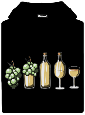 Evoluce bílého vína pánská mikina klokanka Black