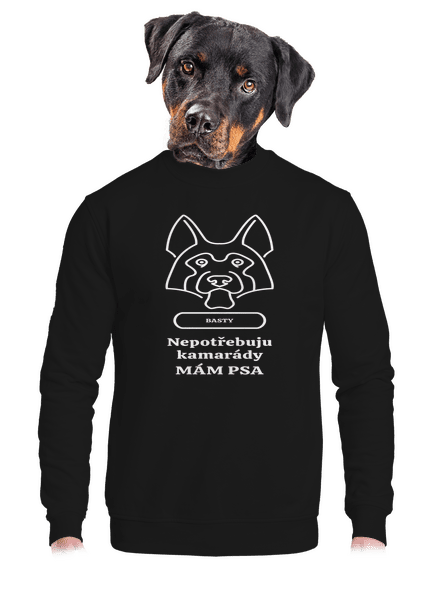 Nemůžu, mám psa unisex mikina bez kapuce Black