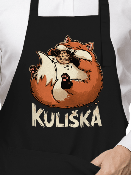 Kuliška zástěra Black