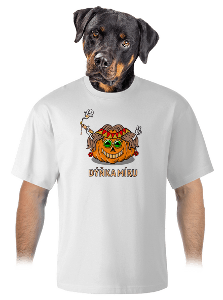 Dýňka míru unisex tričko oversized White