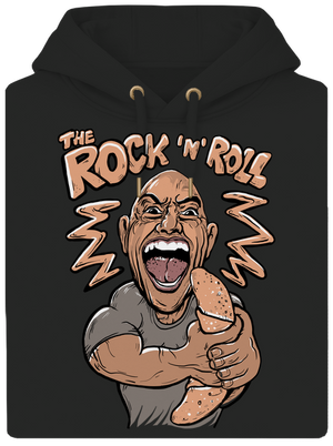 Rock and roll unisex mikina premium Dark Black