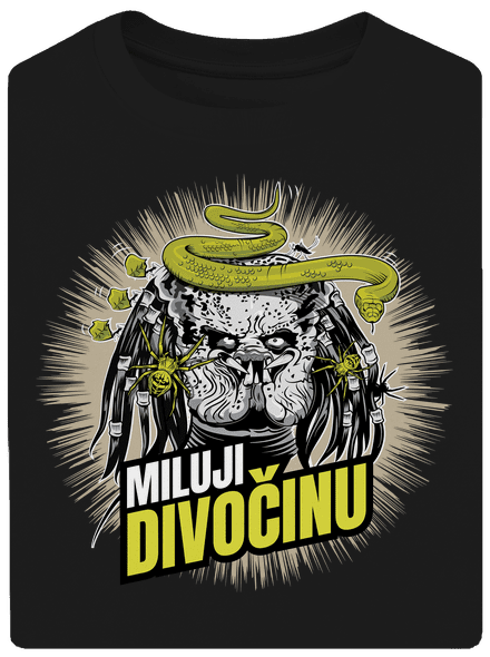 Miluji divočinu unisex tričko oversized Black