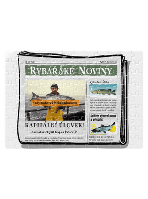 Rybářské noviny puzzle White