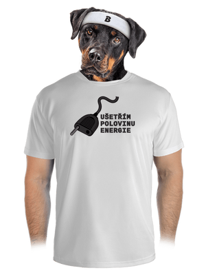 Ušetřím polovinu pánské sportovní tričko White