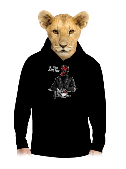Jsem sith dětská mikina klokanka Black