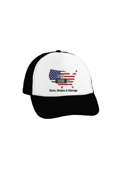 USA a USB kšiltovka truckerka Black cap