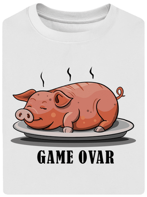 Game ovar unisex tričko oversized White
