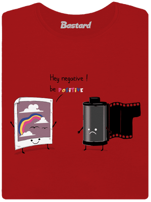 Buď pozitivní dámské tričko premium Red Mal