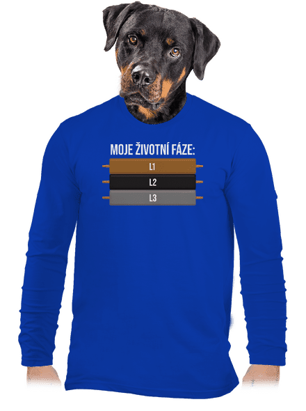 Moje životní fáze pánské dlouhý rukáv Royal Blue