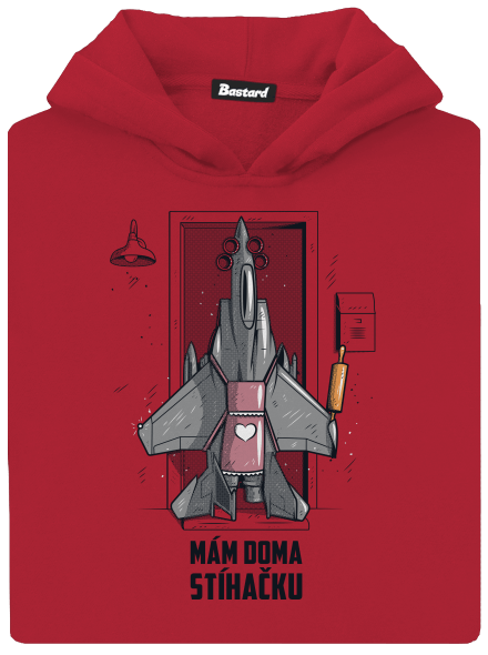 Stíhačka dětská mikina klokanka Fire Red