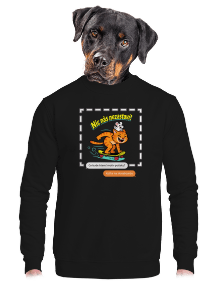 Vlastní AI obrázek unisex mikina bez kapuce Black