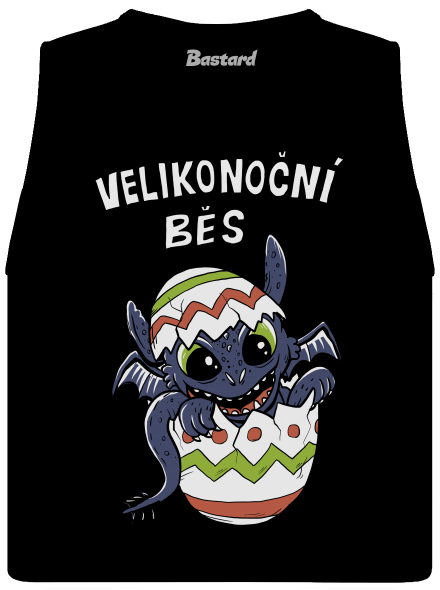 Velikonoční běs dámské tílko volné Black