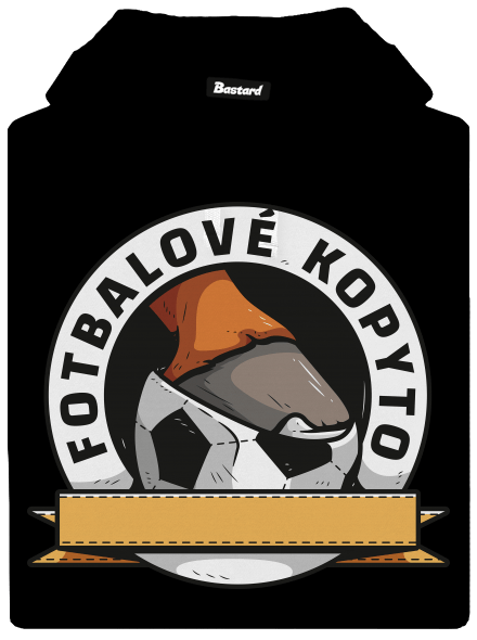 Fotbalové kopyto pánská mikina klokanka Black