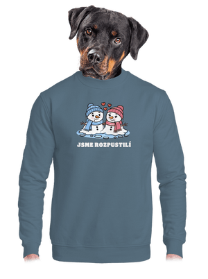 unisex mikina bez kapuce