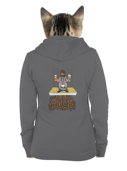 BurChuck dámská mikina na zip Steel Gray