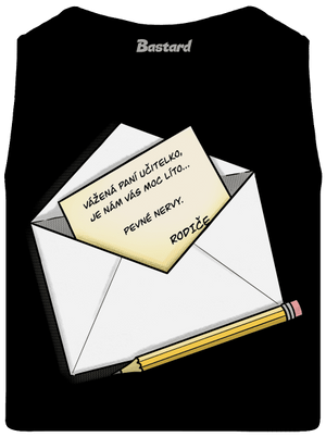 Dopis učitelce pánské tílko Black