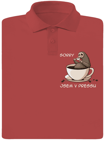 V pressu pánská polokošile Burgundy