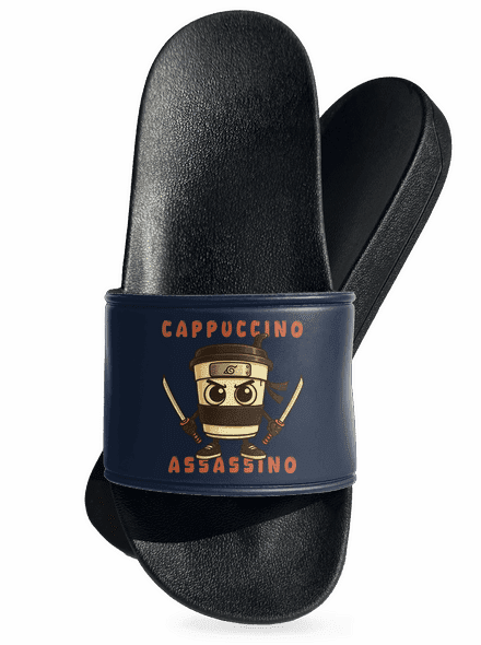 Cappuccino Assassino – Italian Brainrot pantofle Navy