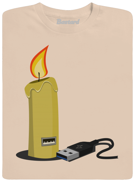 USB svíčka pánské tričko Sand
