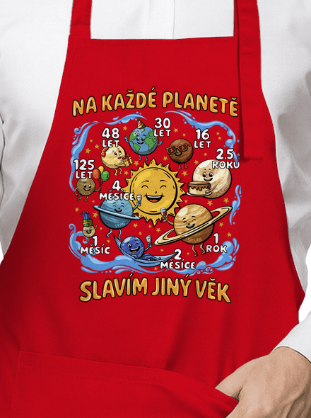 Věk na planetách zástěra Red