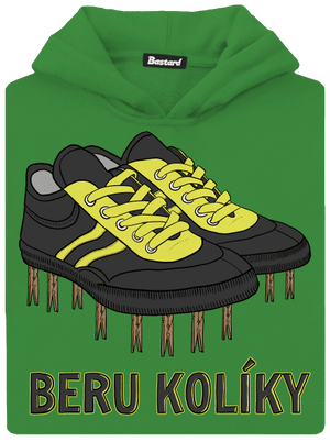 Beru kolíky dětská mikina klokanka Kelly Green AWD