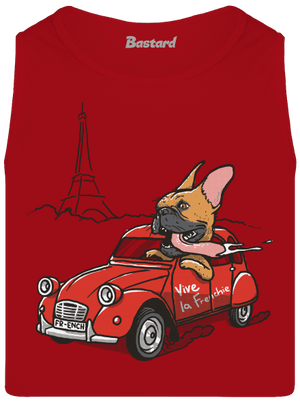 Francouzský buldoček pánské tílko Red