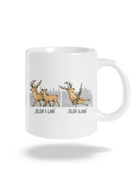 Jelen s laní klasický hrnek White