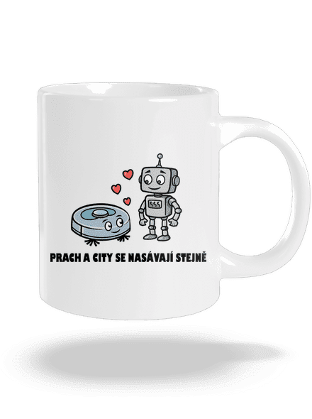 Láska mezi roboty velký hrnek White