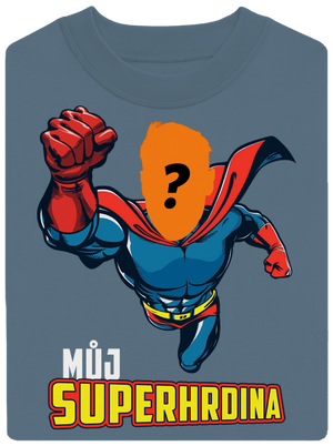 Můj superhrdina unisex mikina bez kapuce Nordic Blue