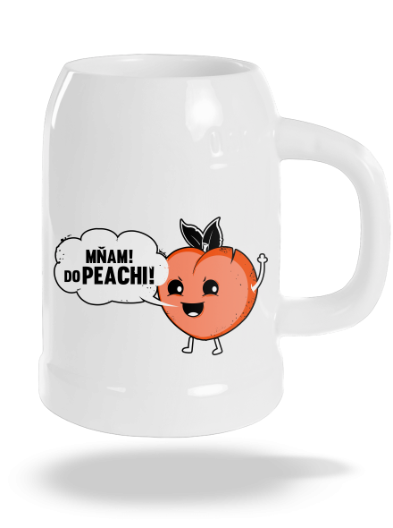 Mňam do peachi půllitr White