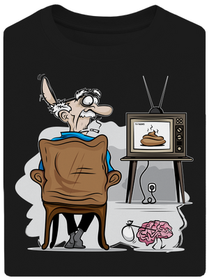 TV News unisex tričko oversized Black