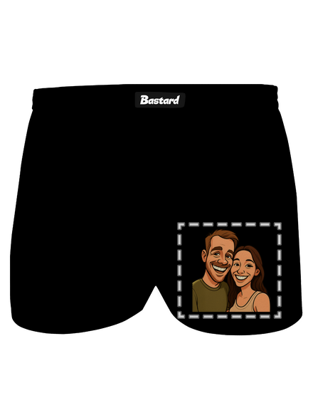 Karikatura z vlastní fotky pánské trenky Black