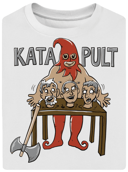 Kata pult unisex tričko oversized White