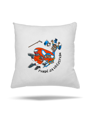 Tvrdě za vítězstvím polštář White