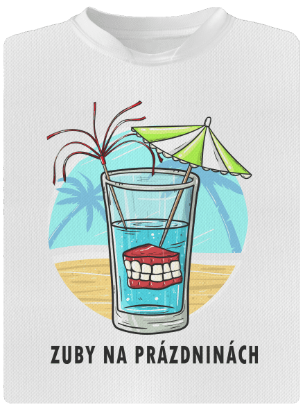 Zuby na prázdninách dětské sportovní tričko White