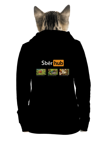 Sběr hub dámská mikina na zip Black