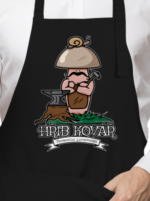 Hřib kovář zástěra Black