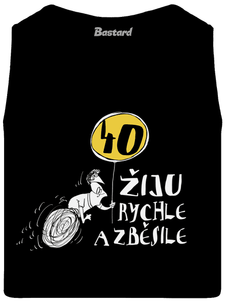 Žiju rychle a zběsile pánské tílko Black