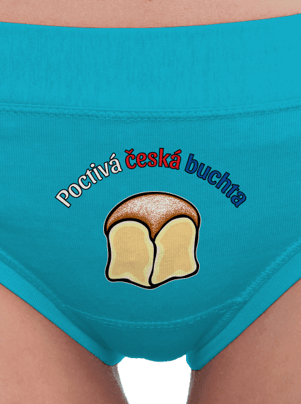 Poctivá buchta a klobása dámské kalhotky Turquoise