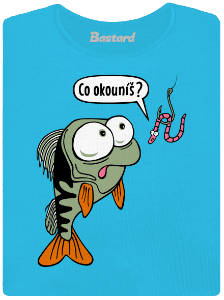 Co okouníš? dámské tričko s lemem Blue Atol