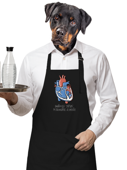 V komoře je myš zástěra Black