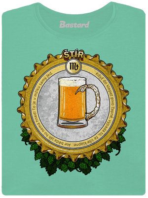 Pivní horoskop: Štír dámské tričko premium Mint Mal