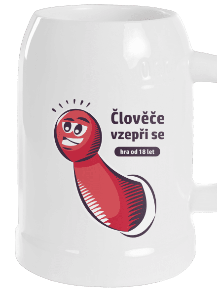 Člověče vzepři se půllitr White