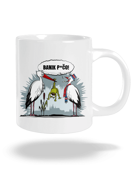 Banik p*čo! velký hrnek White