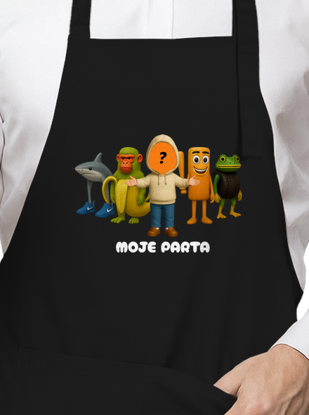 Brainrot parta pro holky zástěra Black